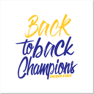 Back to Back Champions Golden State Warriors Posters and Art